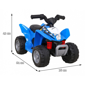 Quad Honda 250X TRX na akumulator Niebieski + Klakson + LED + Ekoskóra